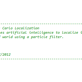 Interfaces: Monte Carlo Localization [Python]